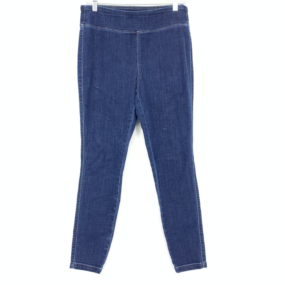 LOGO Lori Goldstein Jegging Jeans Womens Size 8 Stretch Pull On Waist Denim Blue